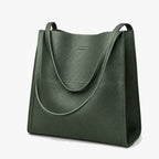 Tote Bag Structured Base Pebbled Vegan Leather