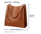 Tote Bag Structured Base Pebbled Vegan Leather