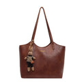 Tote Bag Vegan Leather Top Zipper & Adjustable Strap