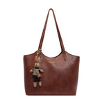 Tote Bag Vegan Leather Top Zipper & Adjustable Strap