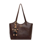 Tote Bag Vegan Leather Top Zipper & Adjustable Strap