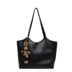 Tote Bag Vegan Leather Top Zipper & Adjustable Strap