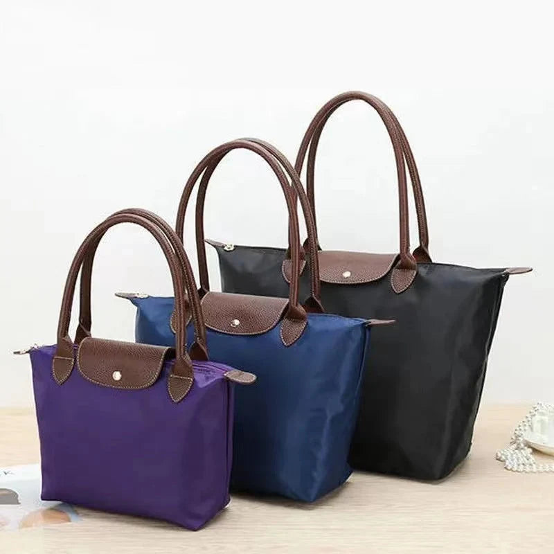 Tote Bag Water-Repellent Nylon Zipper & Magnetic Closure