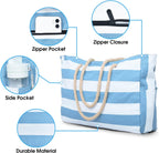 Tote Bag Waterproof Oxford 35L Inner Zipped Pocket
