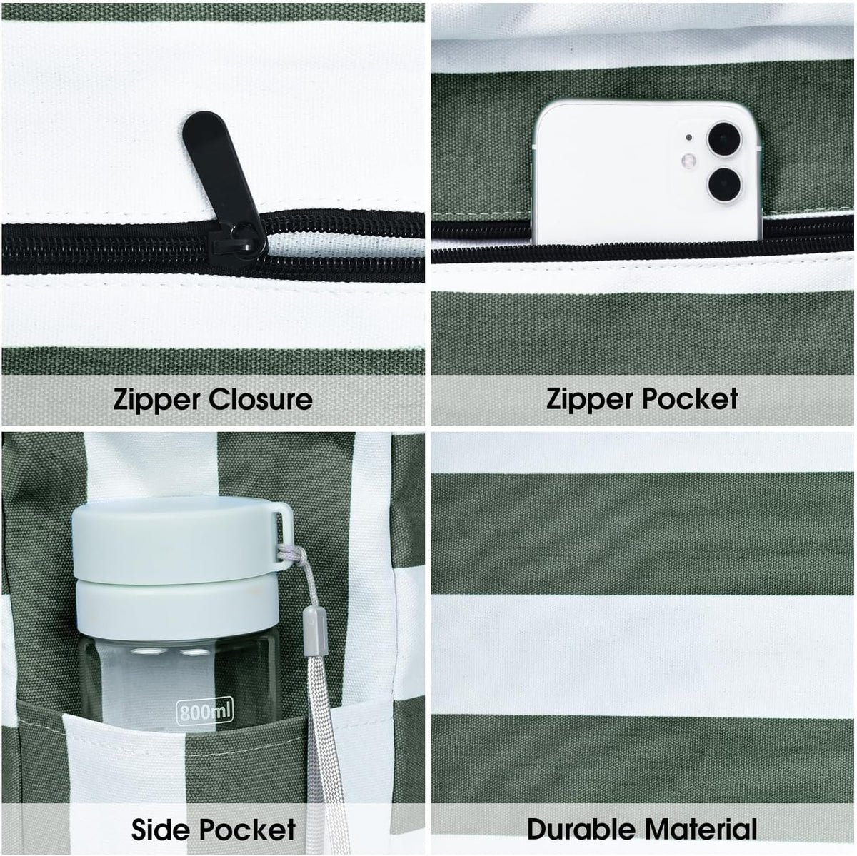 Tote Bag Waterproof Oxford 35L Inner Zipped Pocket