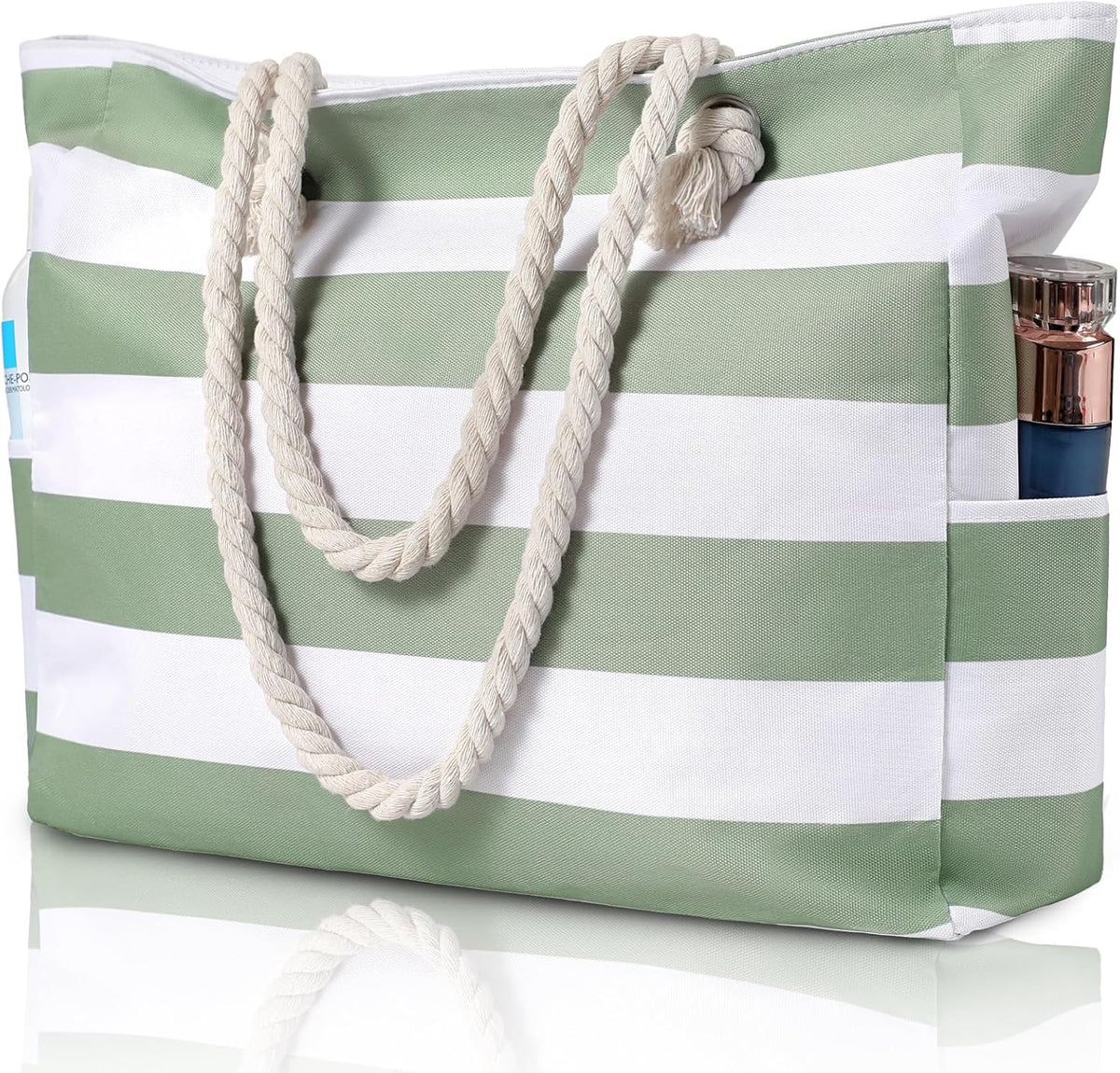 Tote Bag Waterproof Sandproof Zip-Top