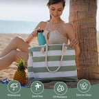 Tote Bag Waterproof Sandproof Zip-Top