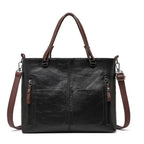 Tote Bag Zip-Top Interior Pockets & Adjustable Strap