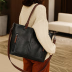 Tote Bag Zip-Top Interior Pockets & Adjustable Strap