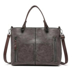Tote Bag Zip-Top Interior Pockets & Adjustable Strap