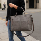 Tote Bag Zip-Top Interior Pockets & Adjustable Strap