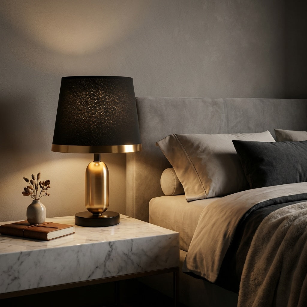 Touch-Control 3-Step Dimmable Brass Table Lamp