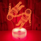 Touch-Control Color-Changing 3D Astronaut Night Light (USB-Powered)