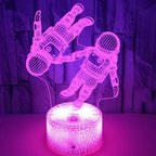 Touch-Control Color-Changing 3D Astronaut Night Light (USB-Powered)