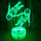 Touch-Control Color-Changing 3D Astronaut Night Light (USB-Powered)