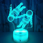 Touch-Control Color-Changing 3D Astronaut Night Light (USB-Powered)