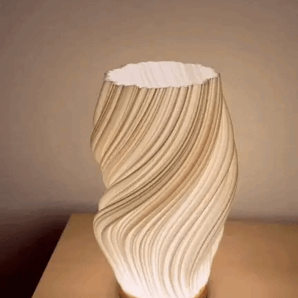 Touch-Control Dimmable USB-Powered Table Lamp (Wave Design)