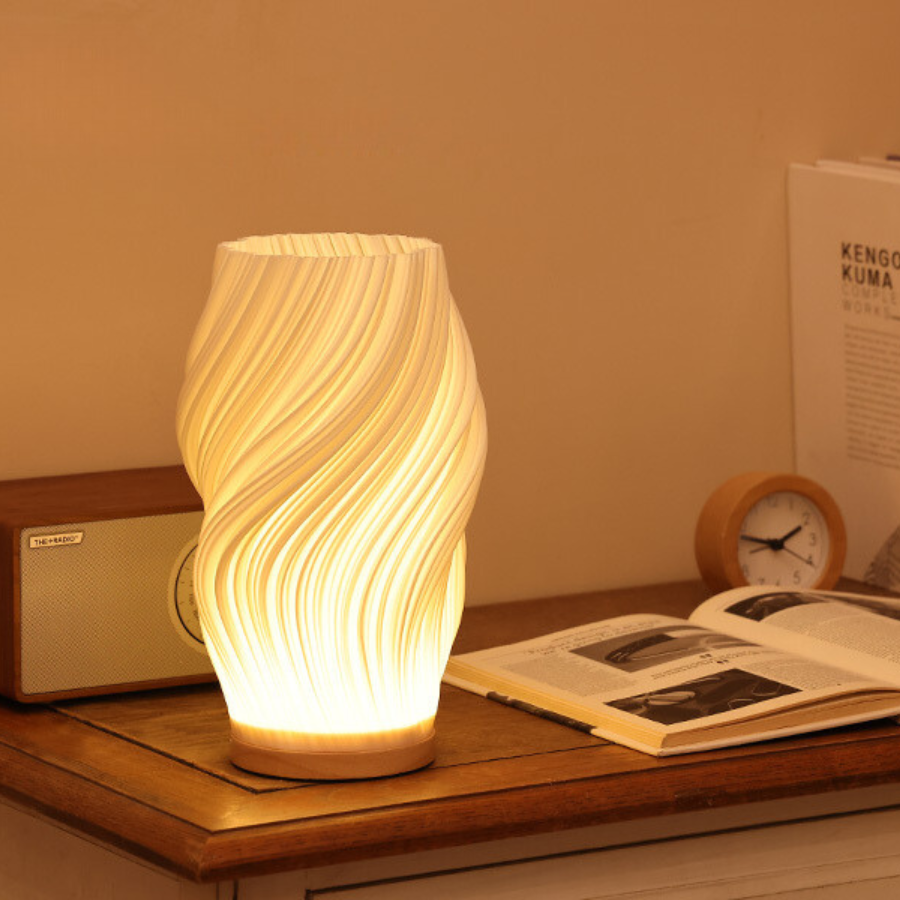 Touch-Control Dimmable USB-Powered Table Lamp (Wave Design)