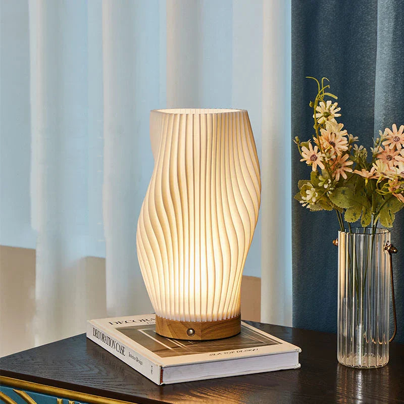Touch-Control Dimmable USB-Powered Table Lamp (Wave Design)