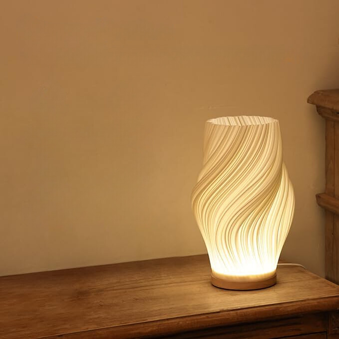 Touch-Control Dimmable USB-Powered Table Lamp (Wave Design)