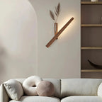 Touch-Dimmable Wood Wall Light (Built-In Vase)