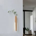 Touch-Dimmable Wood Wall Light (Built-In Vase)