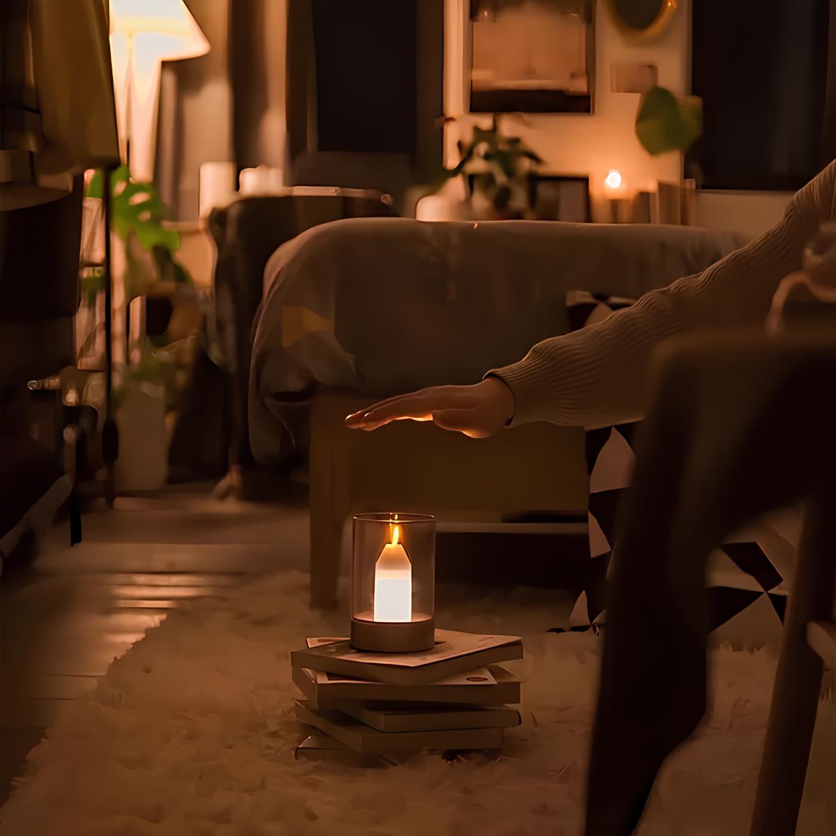 Touch-Free Gesture USB-Rechargeable Candle Lamp
