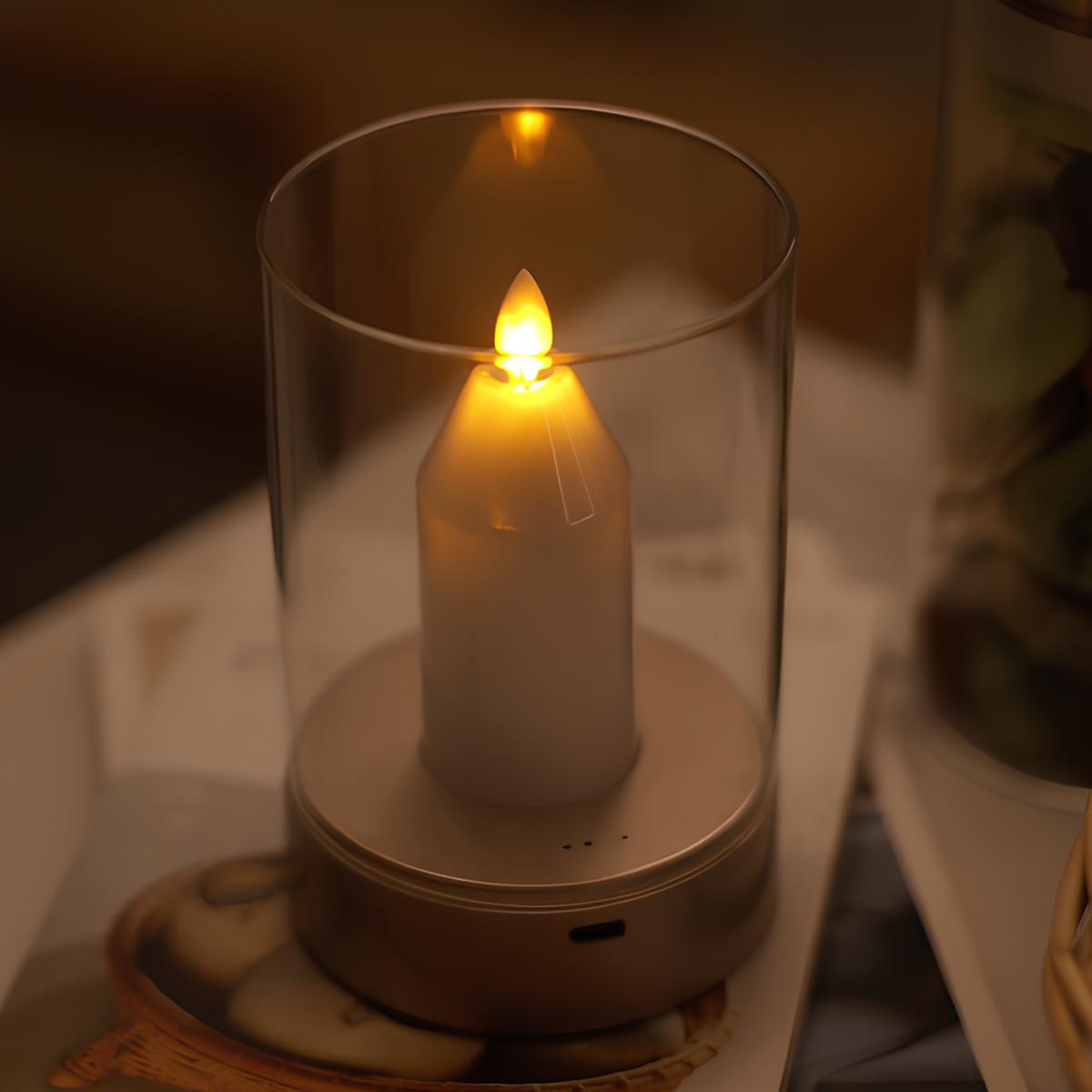 Touch-Free Gesture USB-Rechargeable Candle Lamp