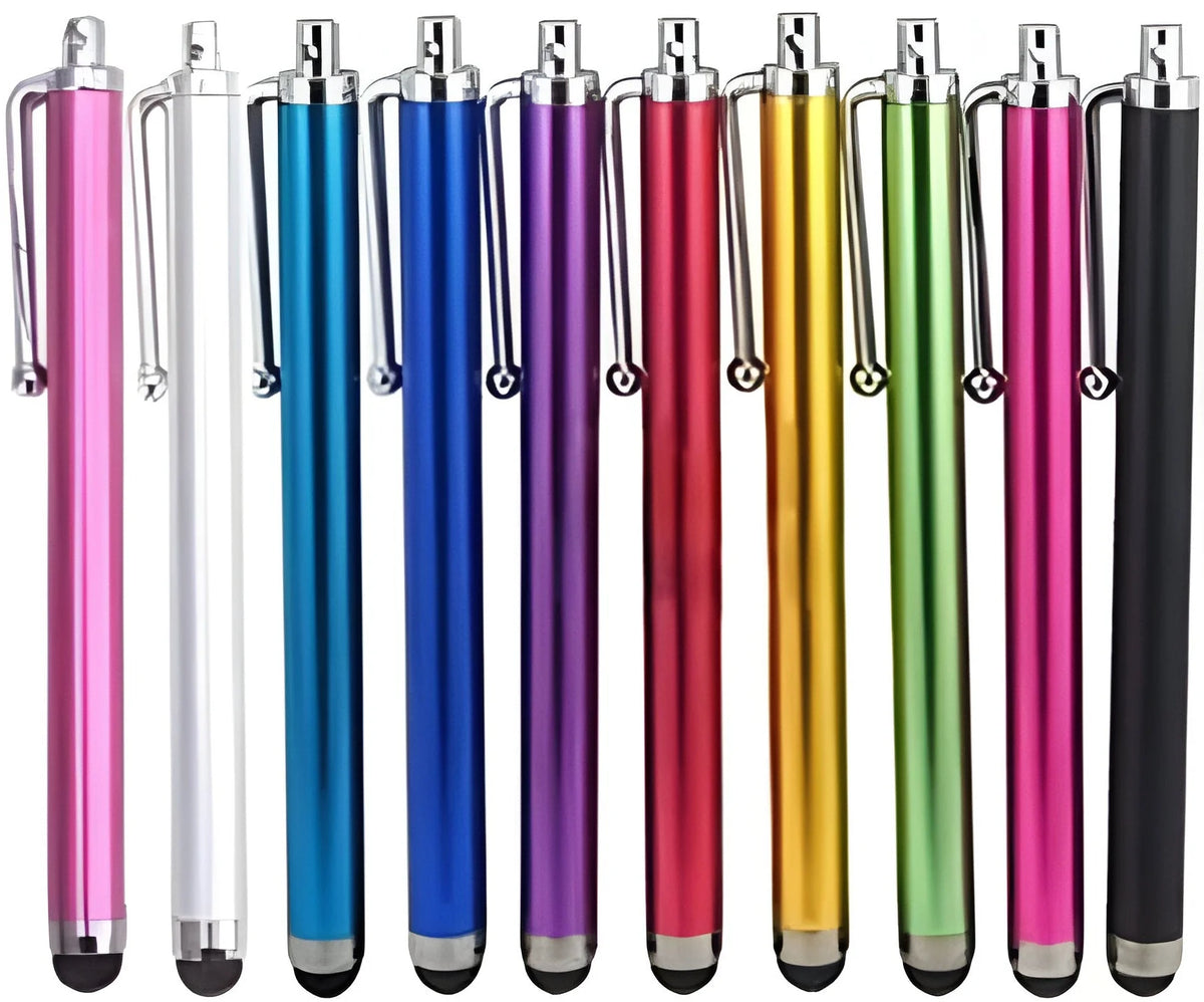 Touchscreen Stylus Soft Rubber Tip & Pen Grip 10-Pack