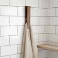 Towel Clip Wall-Mounted Natural Wood & Metal Spring