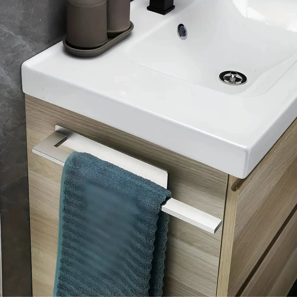Towel Holder No-Drill Self-Adhesive Brushed Stainless Steel 15.24 Inch