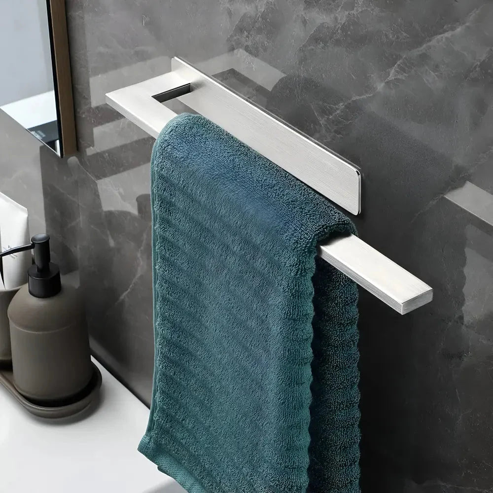 Towel Holder No-Drill Self-Adhesive Brushed Stainless Steel 15.24 Inch