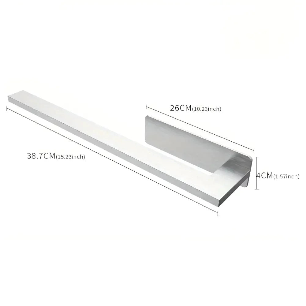 Towel Holder No-Drill Self-Adhesive Brushed Stainless Steel 15.24 Inch