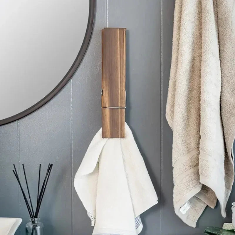 Towel Hook Adhesive No-Drill Built-In Spring