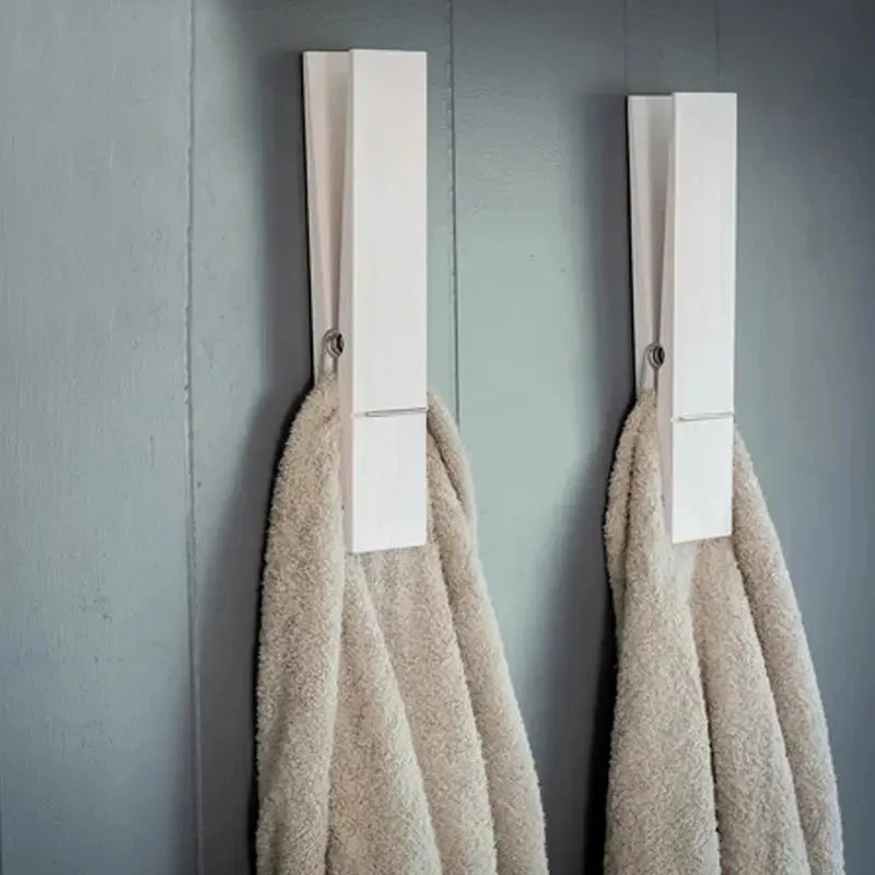 Towel Hook Adhesive No-Drill Built-In Spring