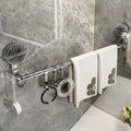 Towel Rack Telescopic Stainless Steel No-Drill Suction Cups
