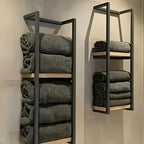 Towel Rack Wall-Mounted Double-Tier Stainless Steel