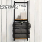 Towel Rack Wall-Mounted Double-Tier Stainless Steel