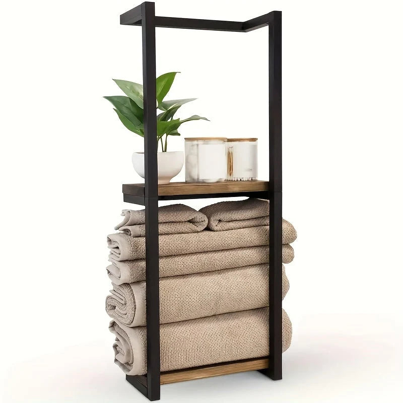 Towel Rack Wall-Mounted Double-Tier Stainless Steel