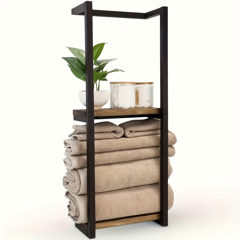 Towel Rack Wall-Mounted Waterproof Shelf Rust-Resistant Metal