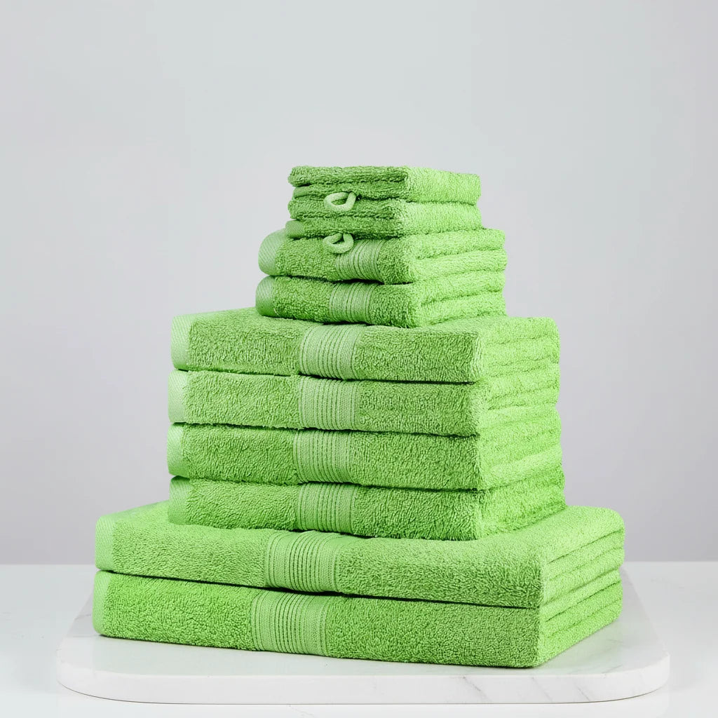 Towel Set 10-Piece Absorbent Cotton Terry