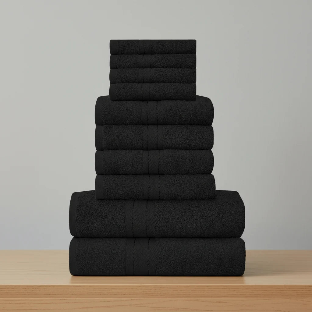 Towel Set 10-Piece Egyptian Cotton Quick-Drying