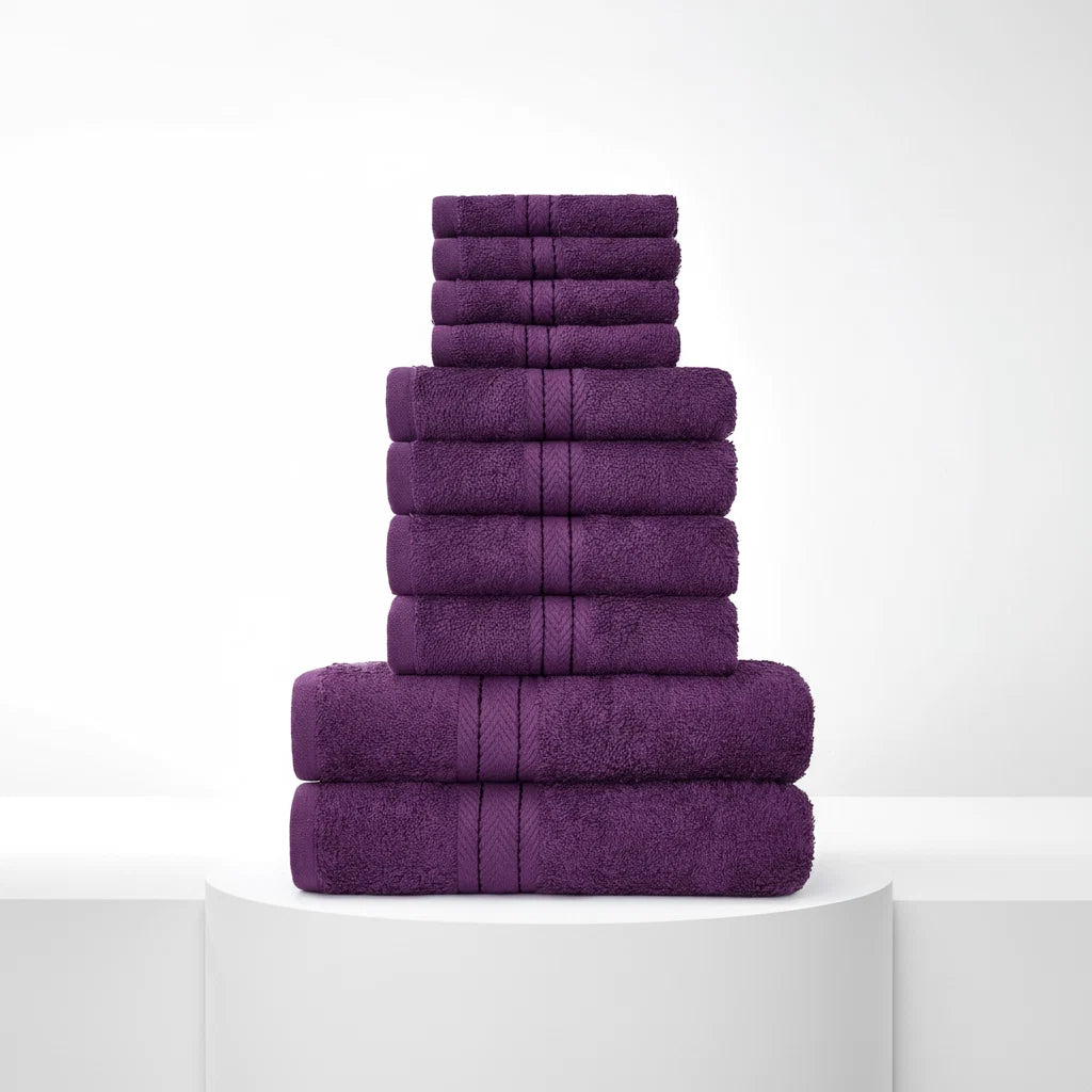 Towel Set 10-Piece Egyptian Cotton Quick-Drying