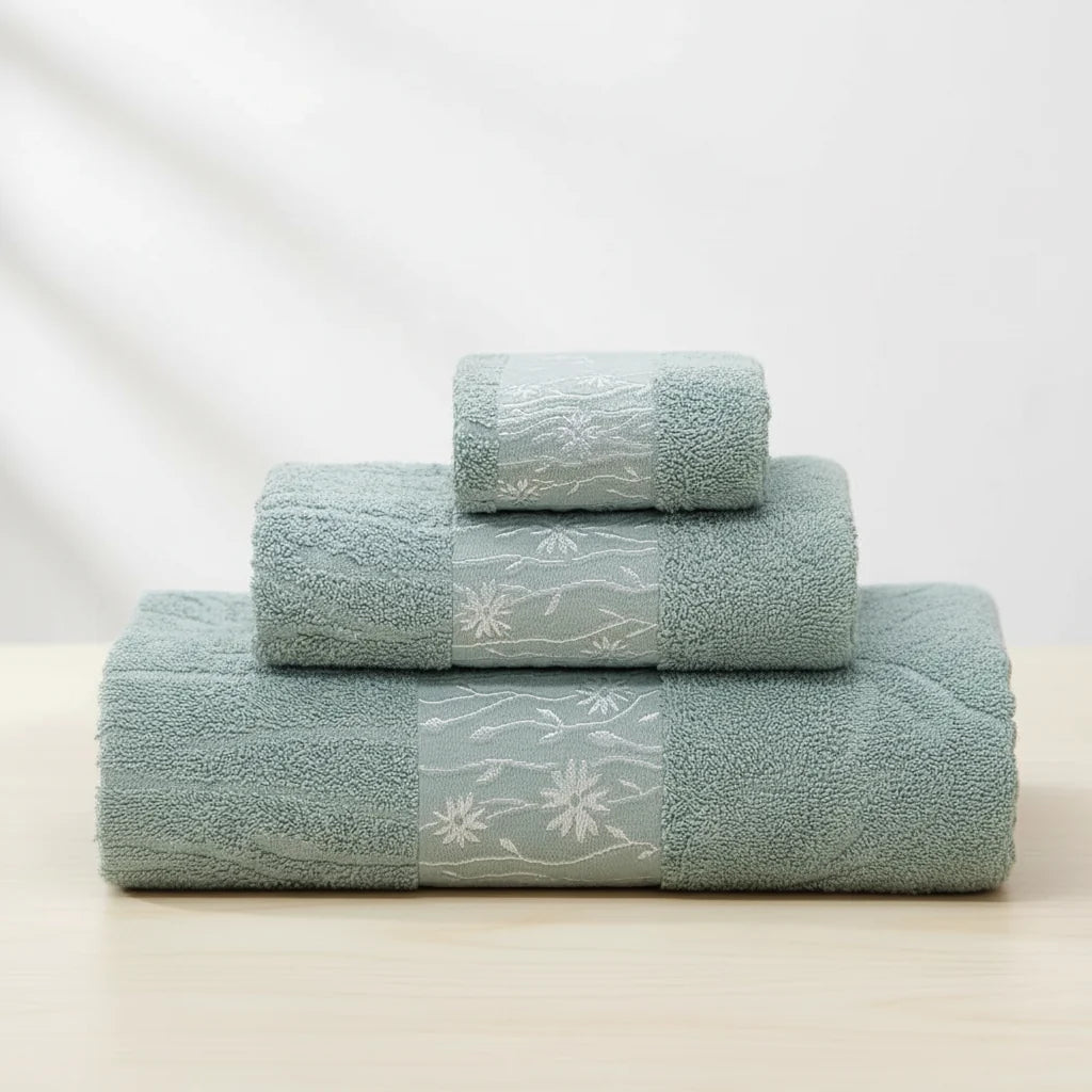 Towel Set 3-Piece Ring-Spun Cotton Soft & Absorbent