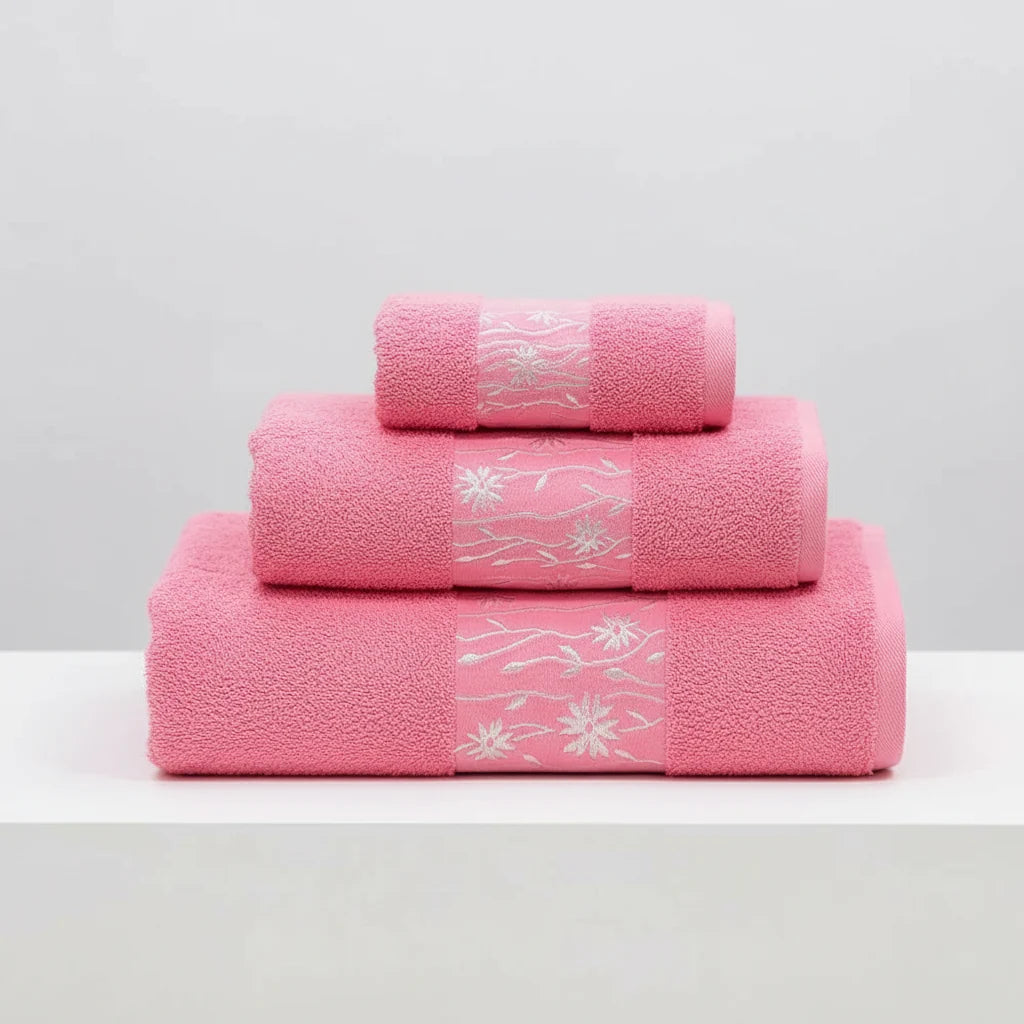 Towel Set 3-Piece Ring-Spun Cotton Soft & Absorbent
