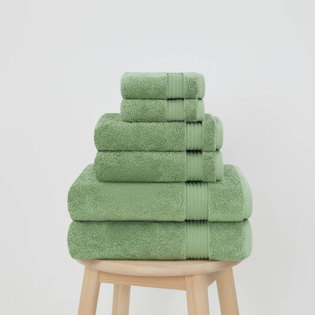 Towel Set 6-Piece Ring-Spun Cotton Quick Absorbency