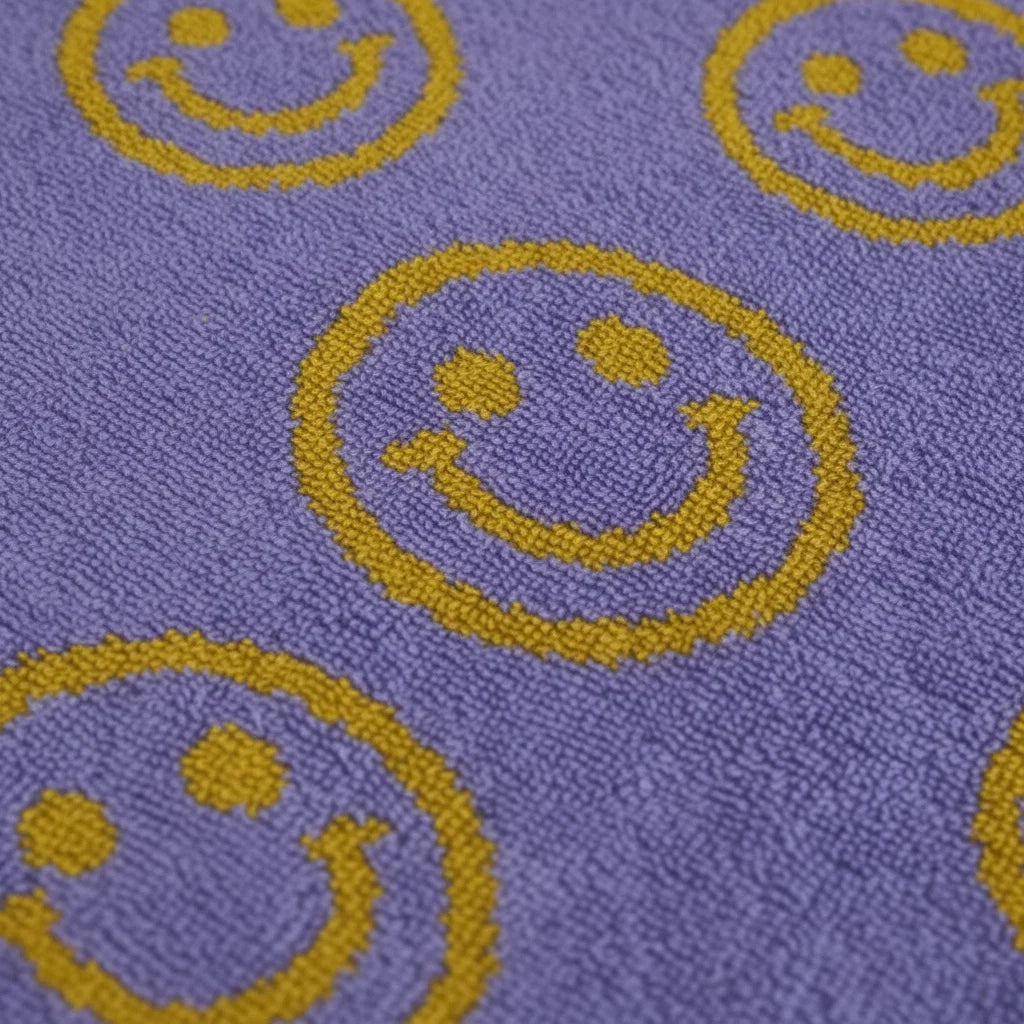 Towel Set Double-Sided Smiley 100% Cotton Face & Bath