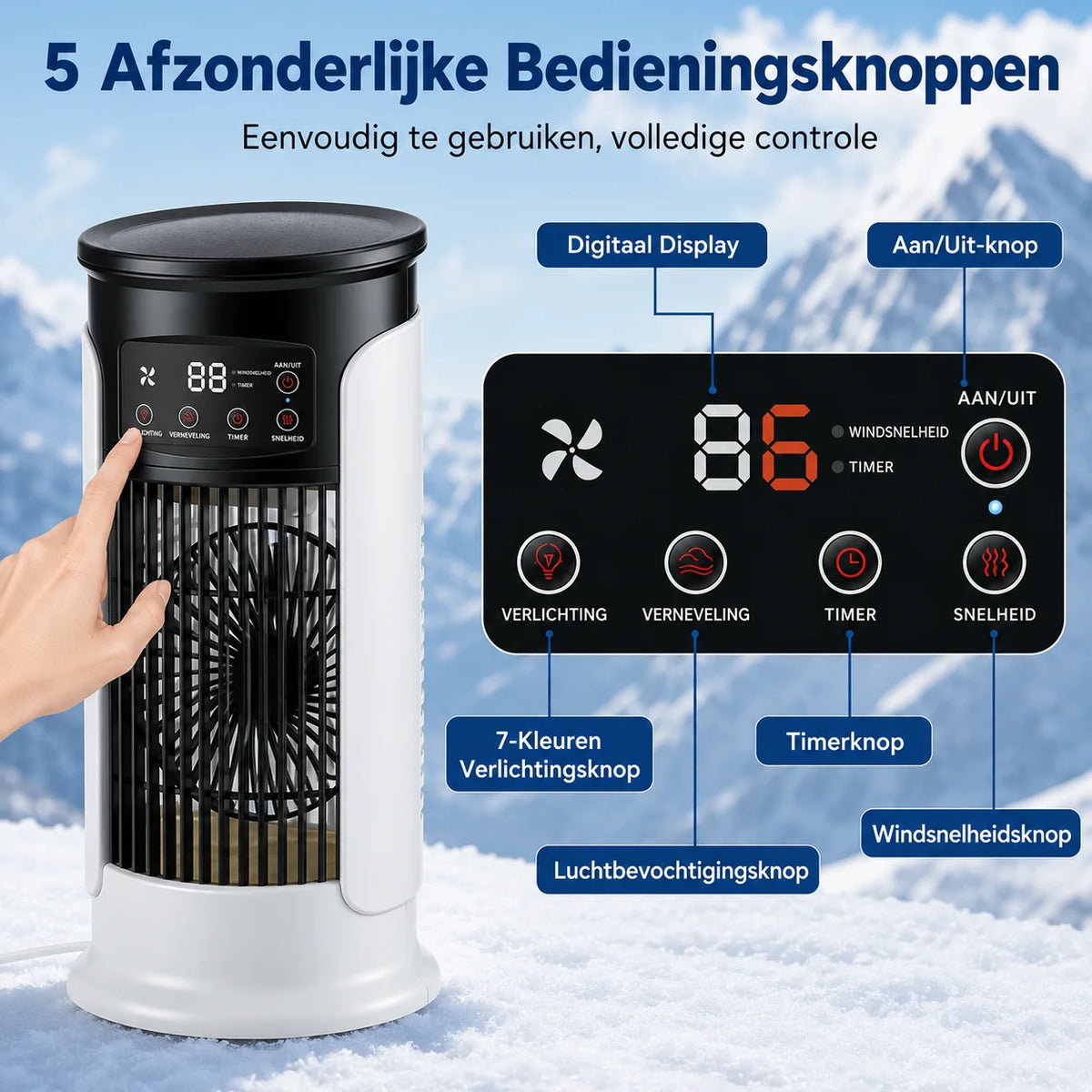 Tower Fan 3-in-1 Air Cooler & Humidifier