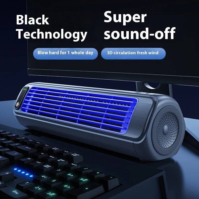 Tower Fan Bladeless USB Rechargeable 2000mAh