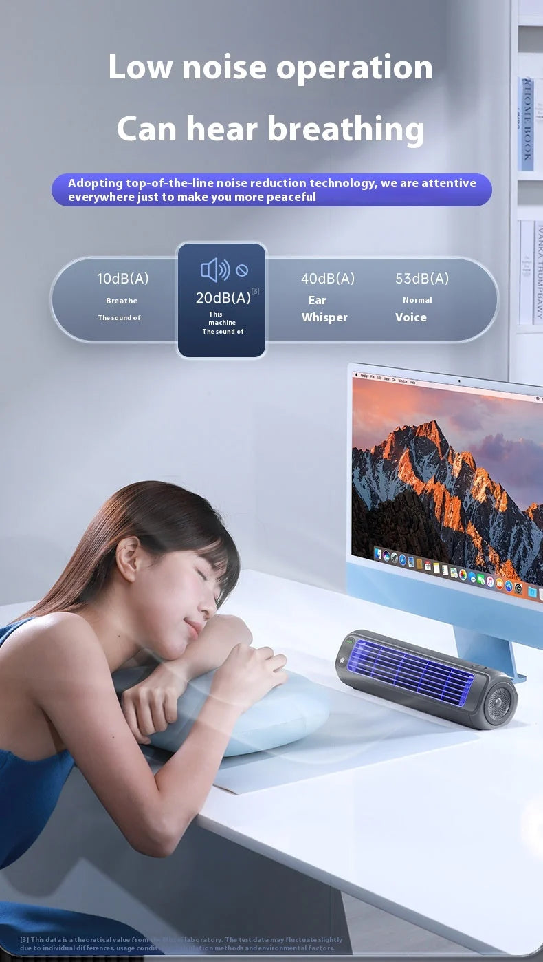 Tower Fan Bladeless USB Rechargeable 2000mAh